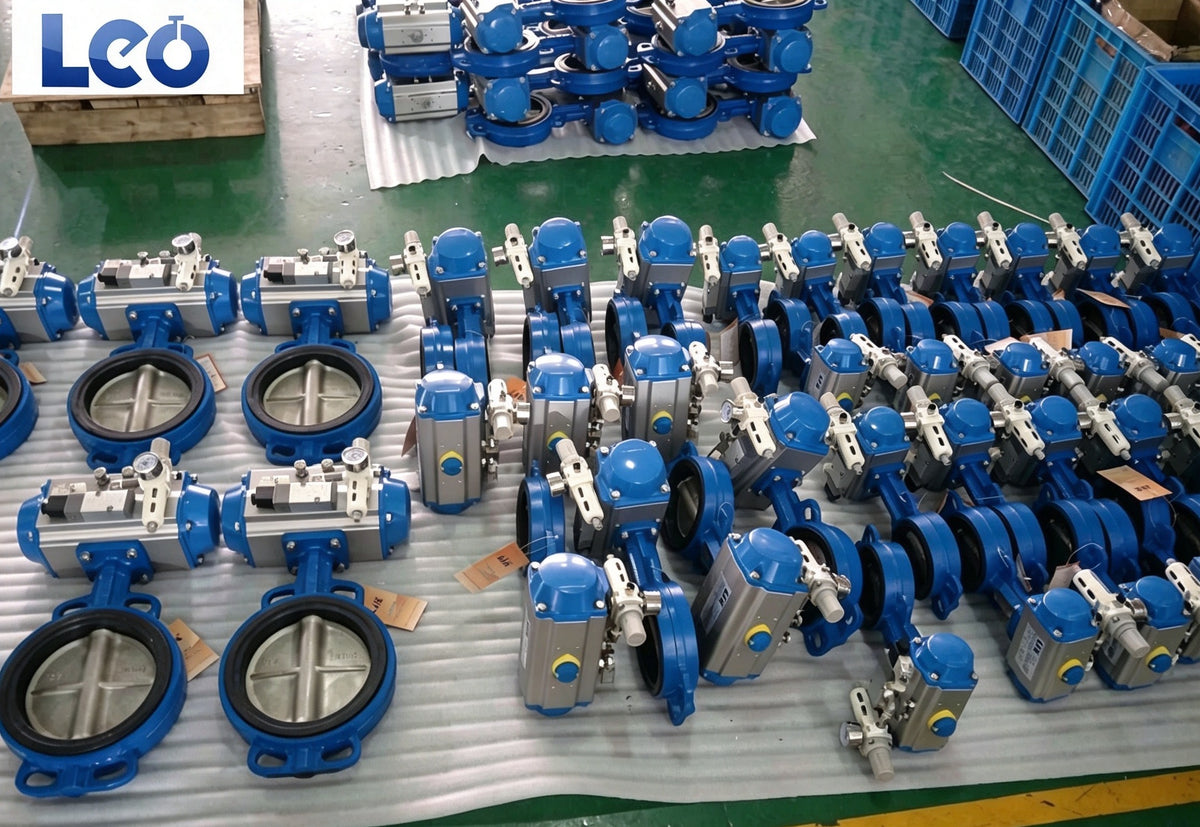 Pneumatic Butterfly Valve | Industrial Wafer/Lug Type Butterfly Valve with Pneumatic Actuator for Flow Control