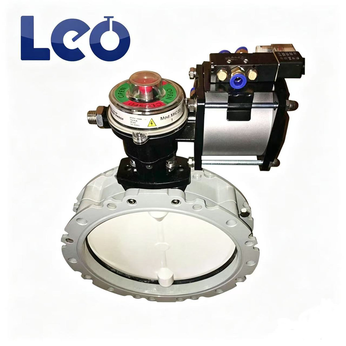Pneumatic Dust Butterfly Valve with Aluminum Alloy Body
